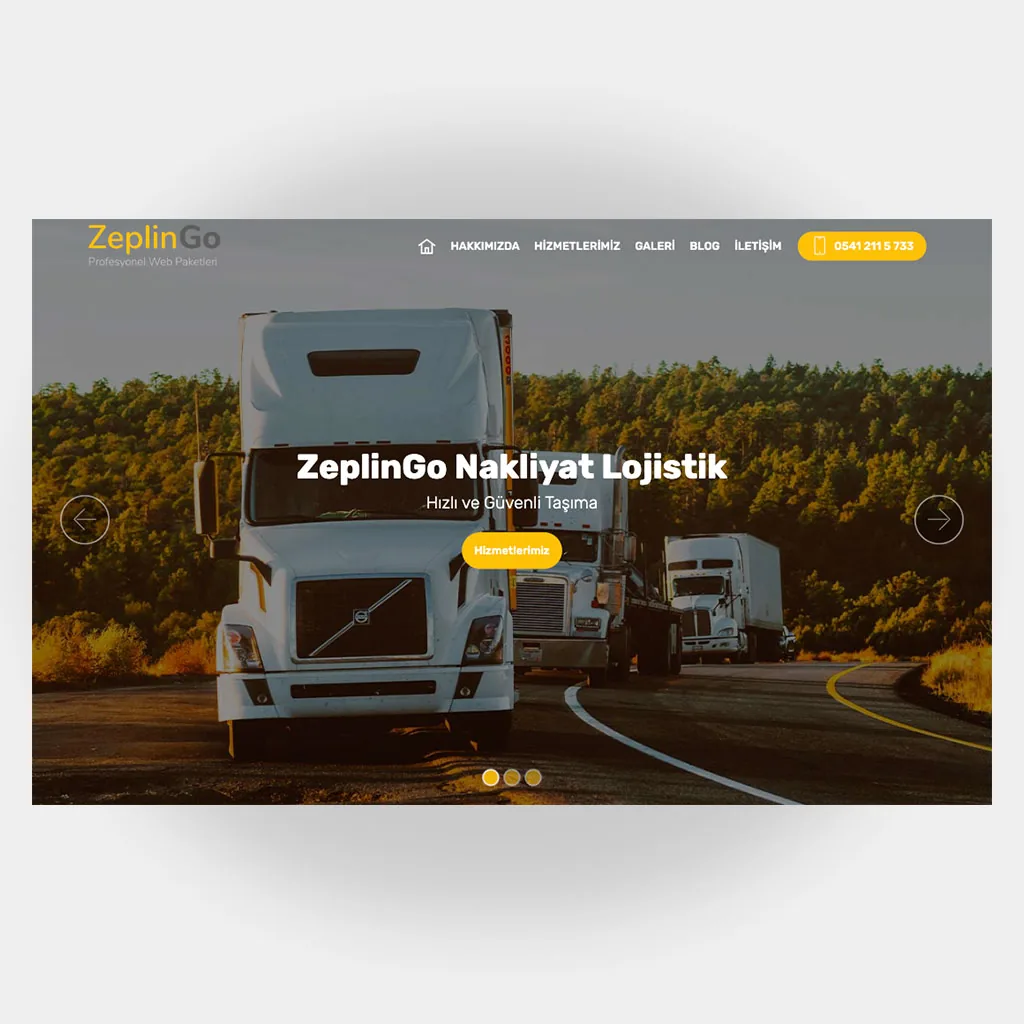 Nakliyat Web Sitesi V4 tasarım önizlemesi