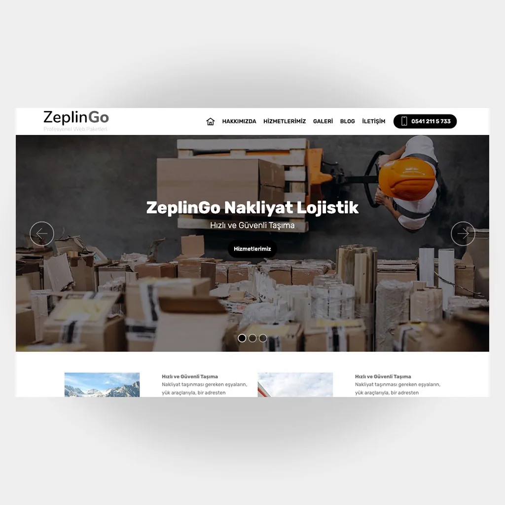 Nakliyat Web Sitesi V5 tasarım önizlemesi