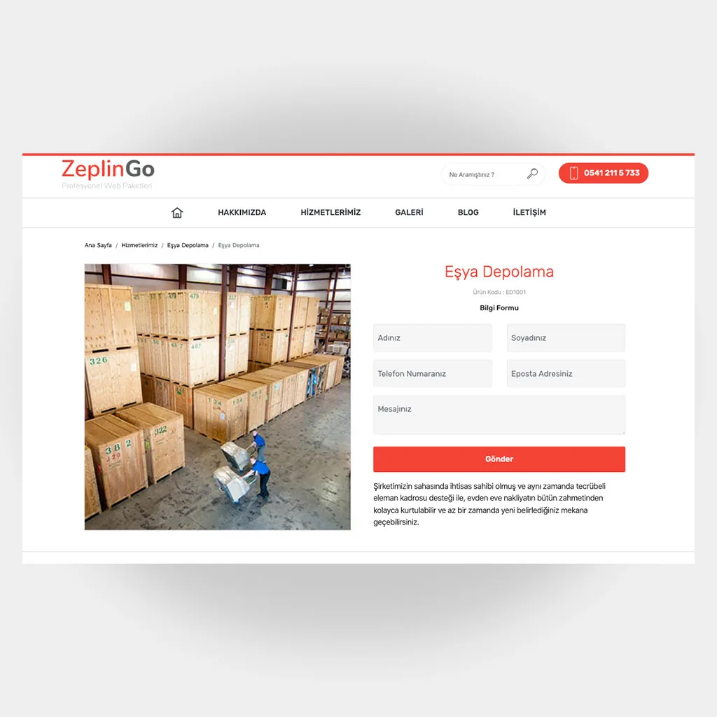 Nakliyat Web Sitesi V6 ekran görüntüsü