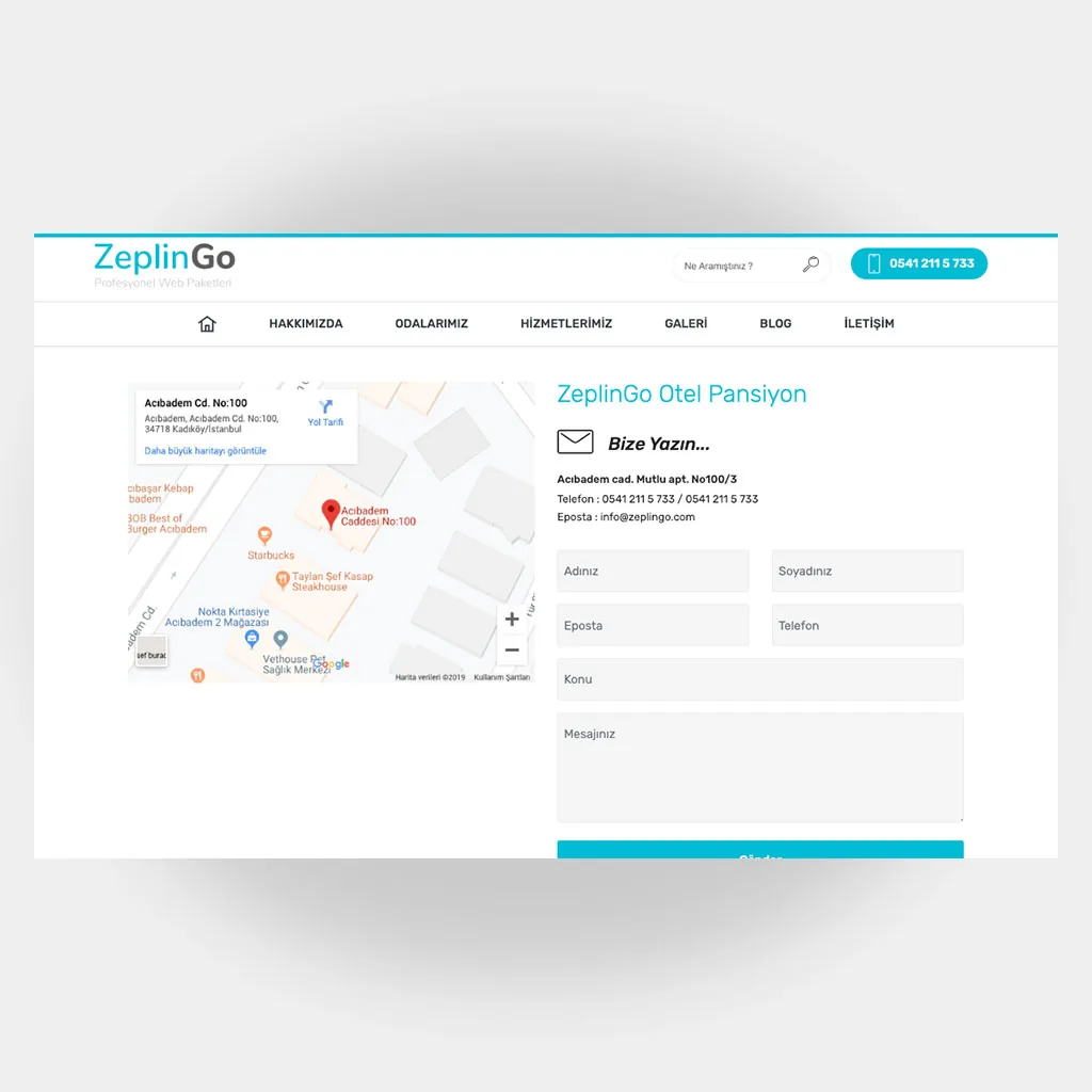 Otel Pansiyon Web Sitesi V6 ekran görüntüsü