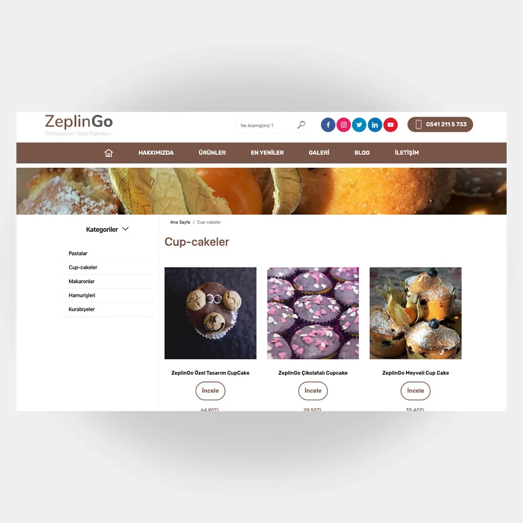 Pastacı Web Sitesi V3 ekran görüntüsü