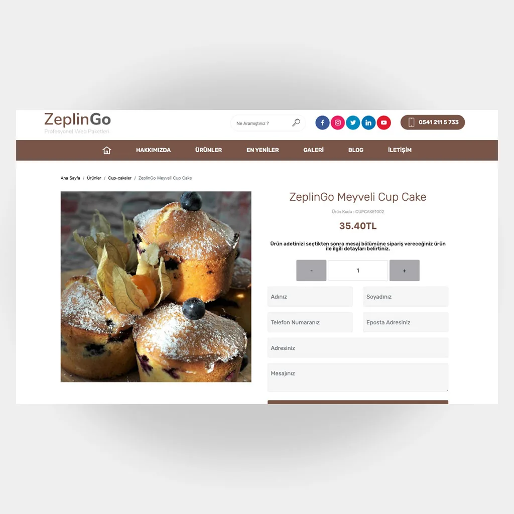 Pastacı Web Sitesi V3 ekran görüntüsü