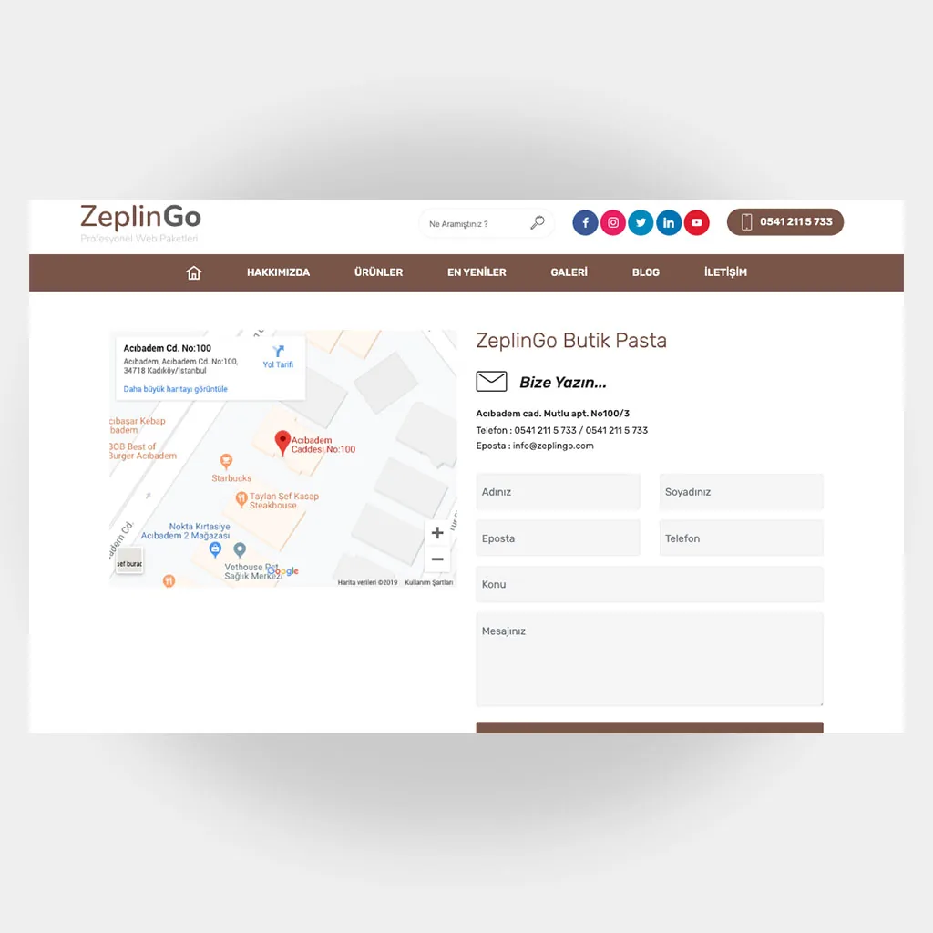 Pastacı Web Sitesi V3 ekran görüntüsü