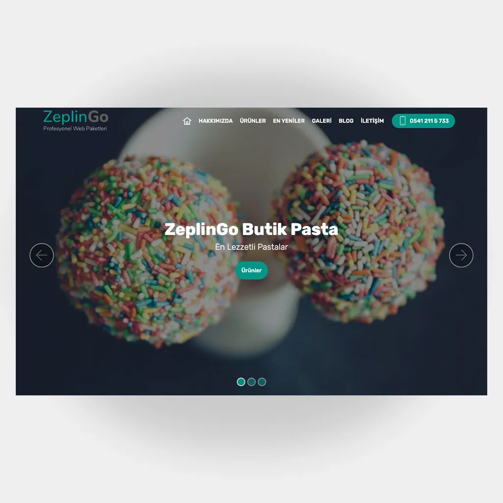 Pastacı Web Sitesi V4 tasarım önizlemesi