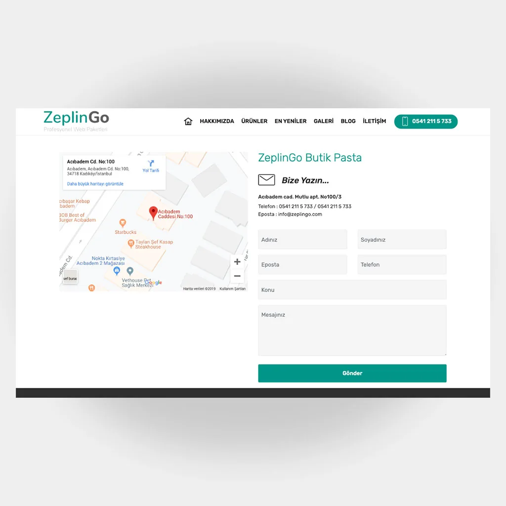 Pastacı Web Sitesi V4 ekran görüntüsü