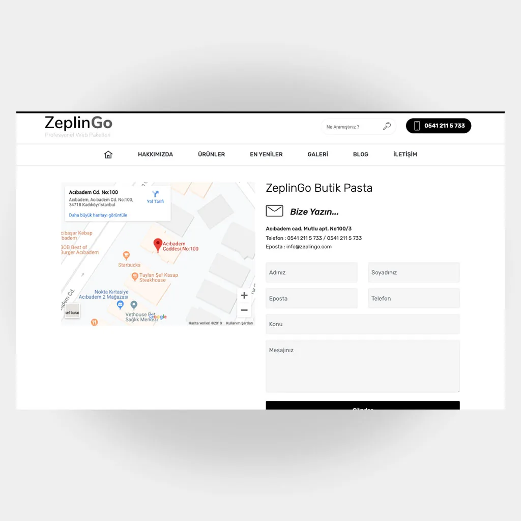 Pastacı Web Sitesi V6 ekran görüntüsü