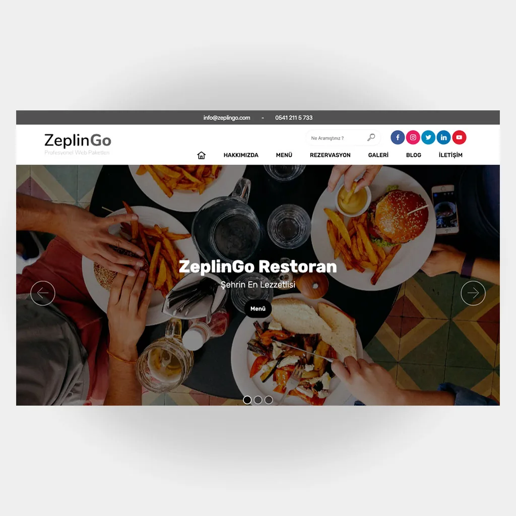Restoran Web Sitesi Tasarımı