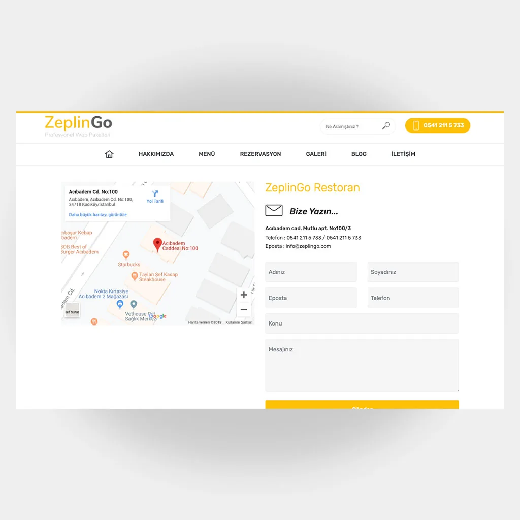 Restoran Web Sitesi V2 ekran görüntüsü
