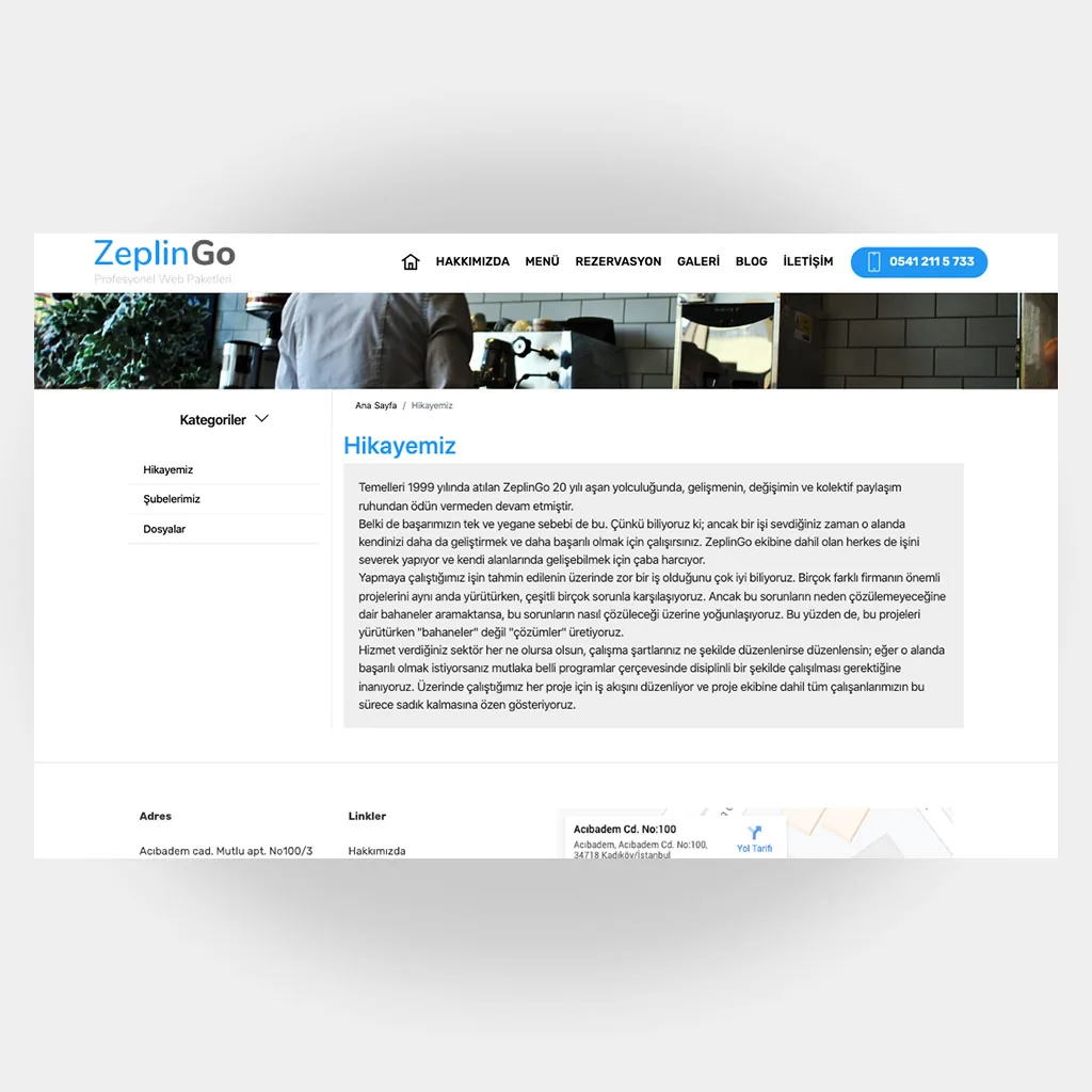 Restoran Web Sitesi V5 ekran görüntüsü