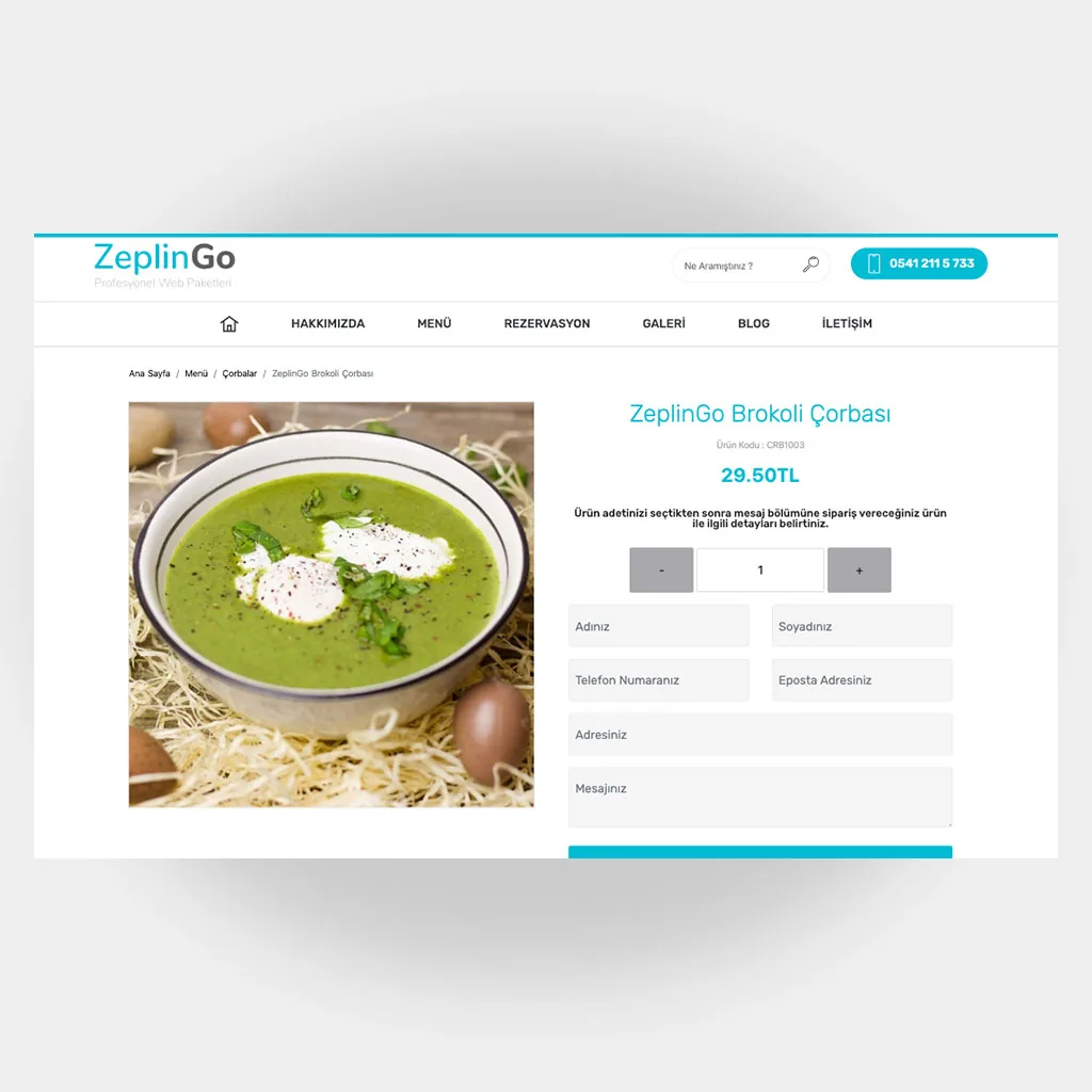 Restoran Web Sitesi V6 ekran görüntüsü