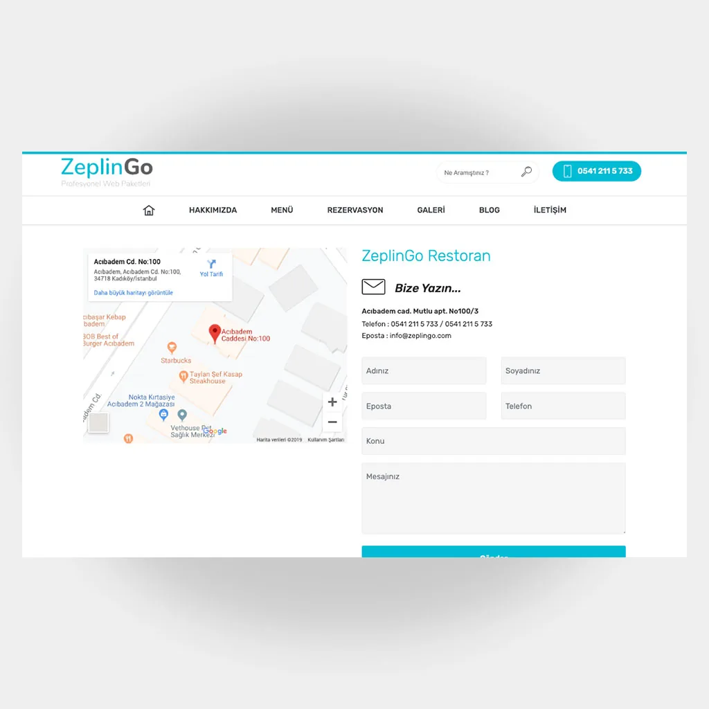 Restoran Web Sitesi V6 ekran görüntüsü