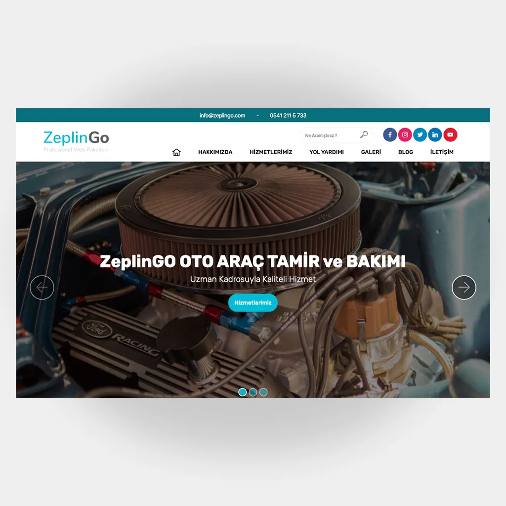 Tamir Servis Web Sitesi Tasarımı