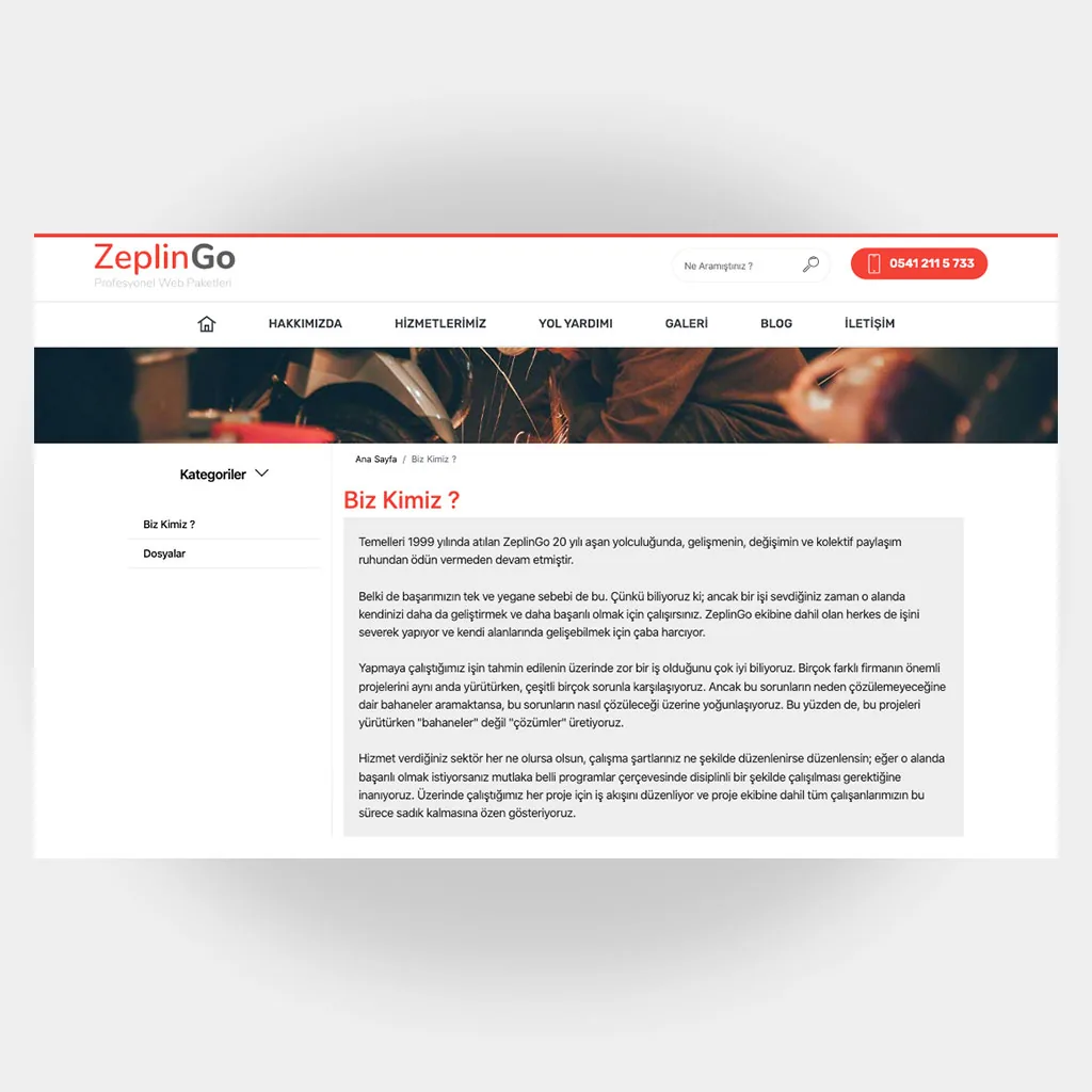 Tamir Servis Web Sitesi V2 ekran görüntüsü