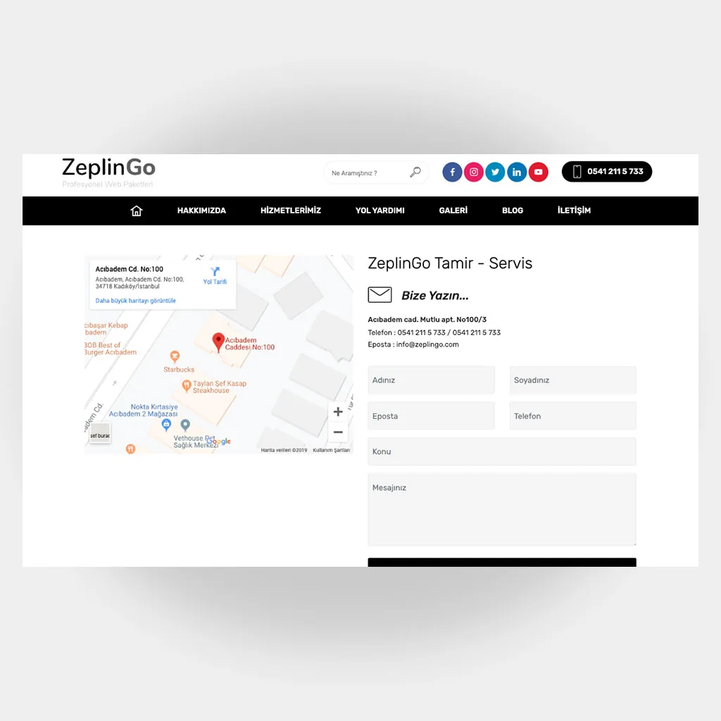 Tamir Servis Web Sitesi V3 ekran görüntüsü