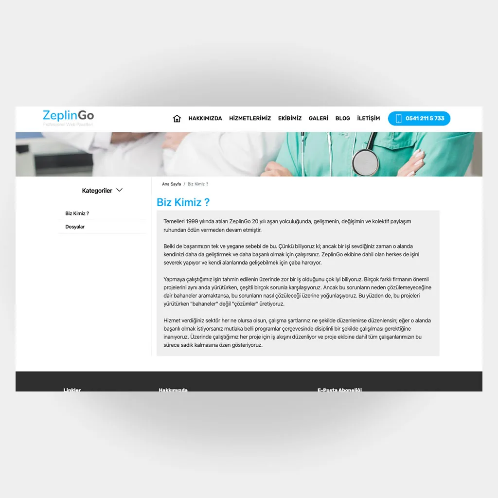 Veteriner Web Sitesi V4 ekran görüntüsü