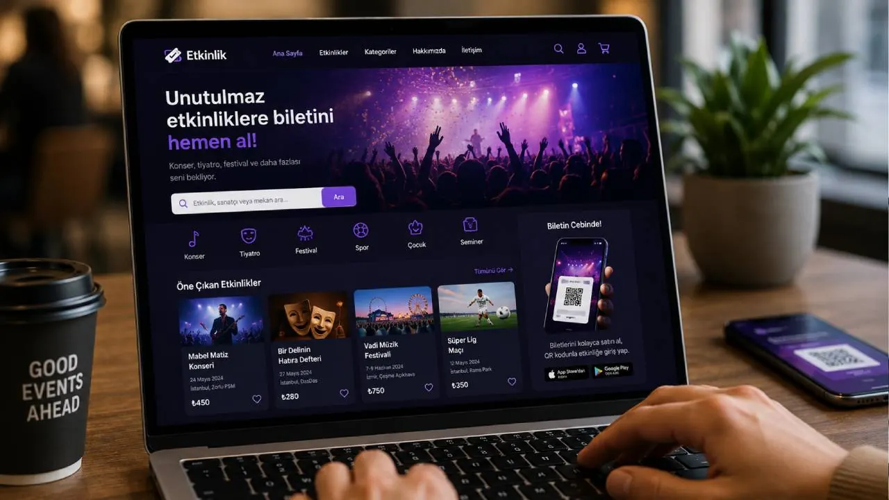 Online etkinlik ve QR bilet satış sitesi