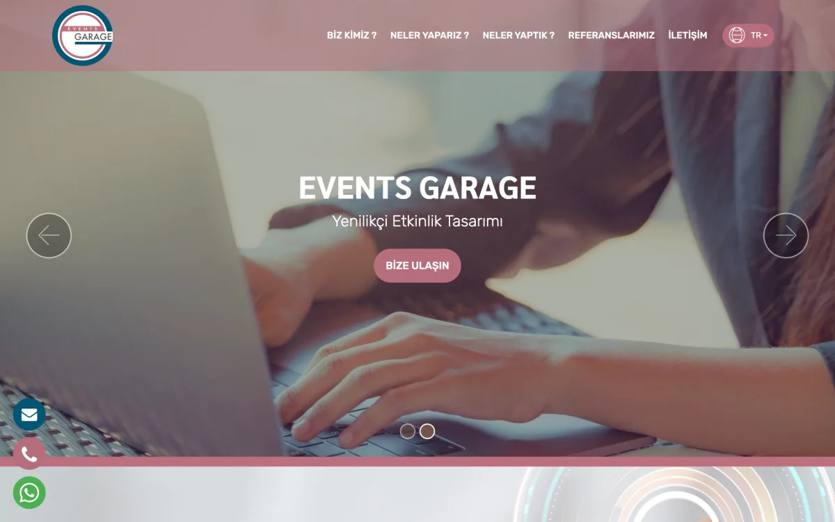 Events Garage web sitesi referansı