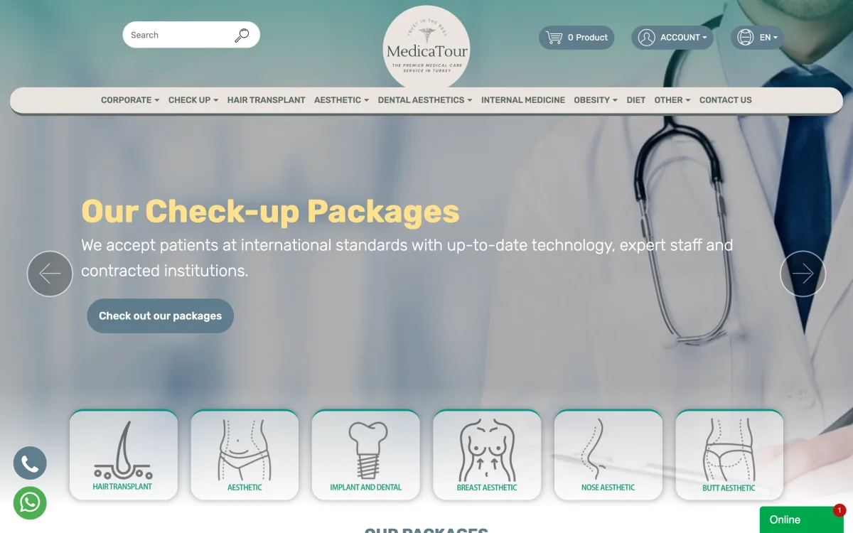 Medica Tours web sitesi referansı