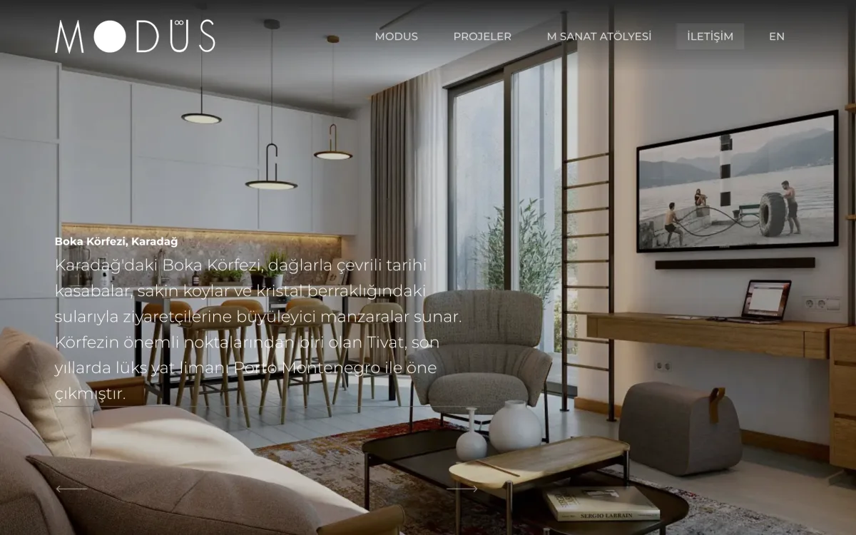 Modus Mimarlık web sitesi referansı