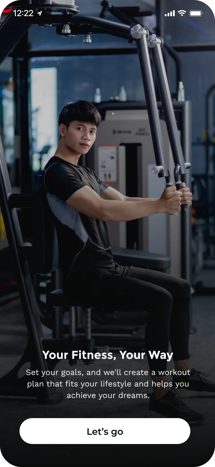 Fitness uygulaması arayüz örneği 1