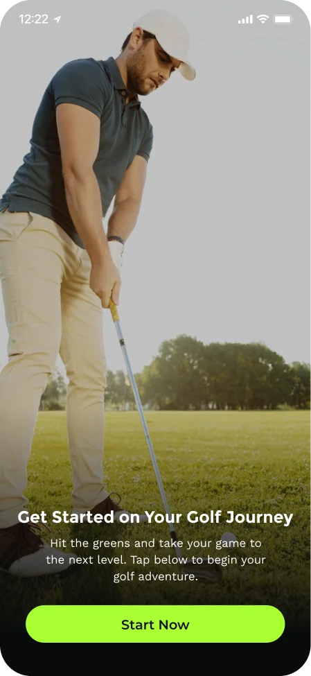 Golf kulübü uygulaması arayüz örneği 1