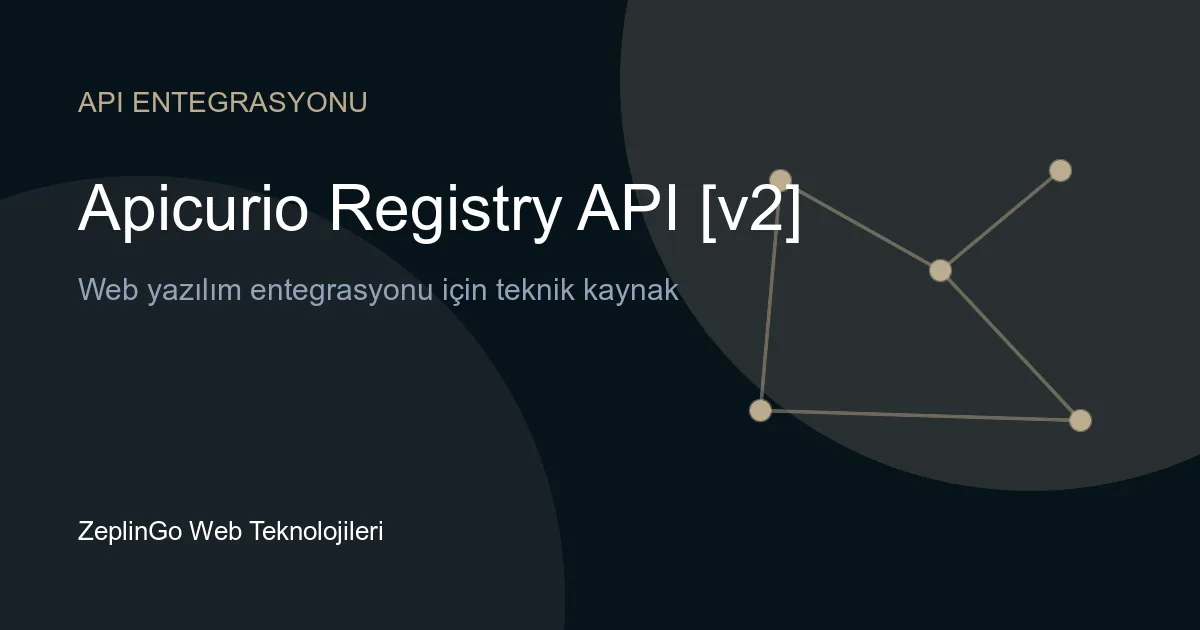 Apicurio Registry API [v2] ile şema ve API tasarım yönetimi