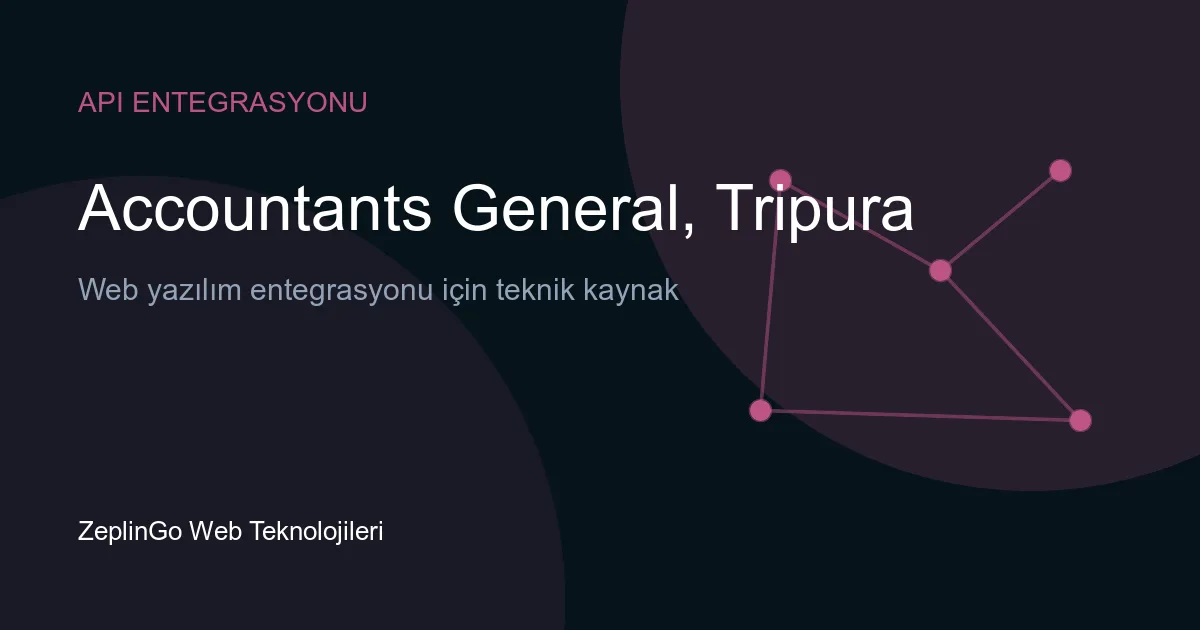 Accountants General, Tripura API entegrasyonu ile kamu mali verilerine erişim