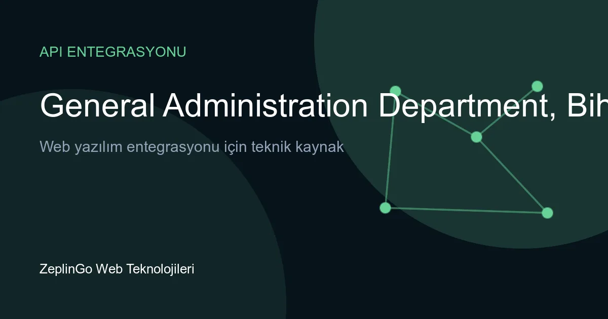 Bihar EWS sertifikası API entegrasyonu