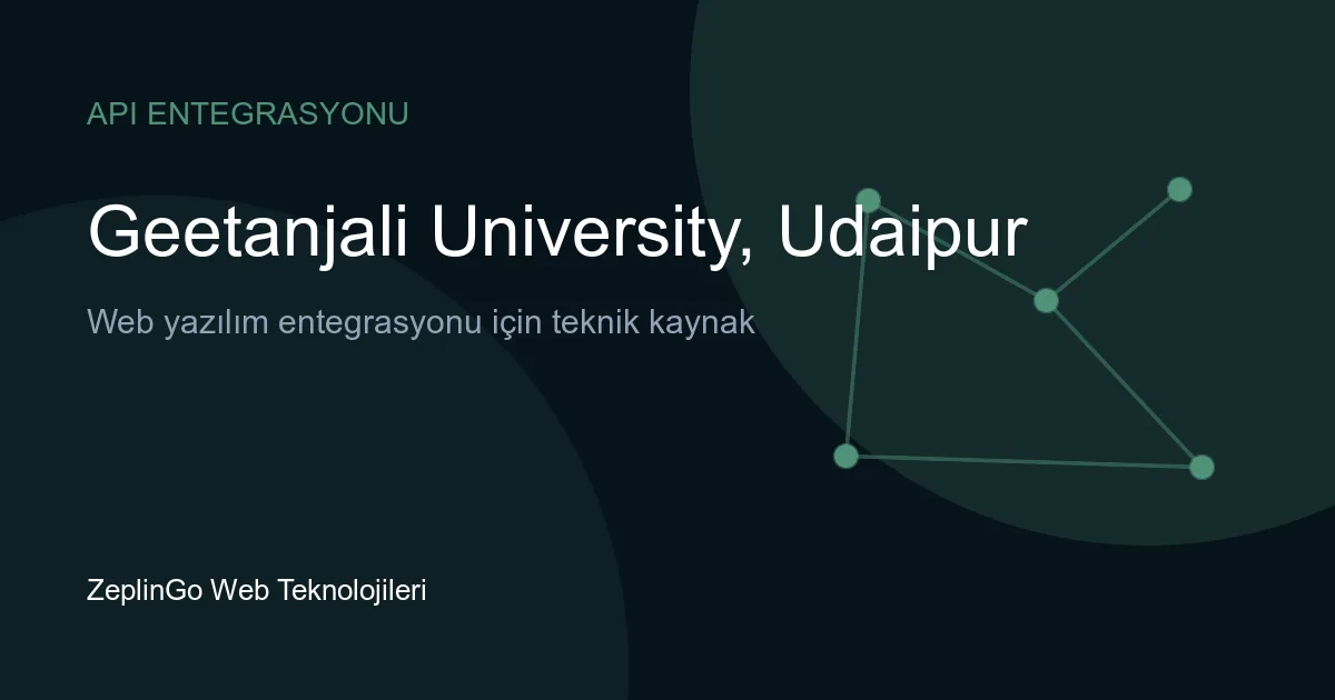 Geetanjali Üniversitesi DigiLocker API entegrasyonu