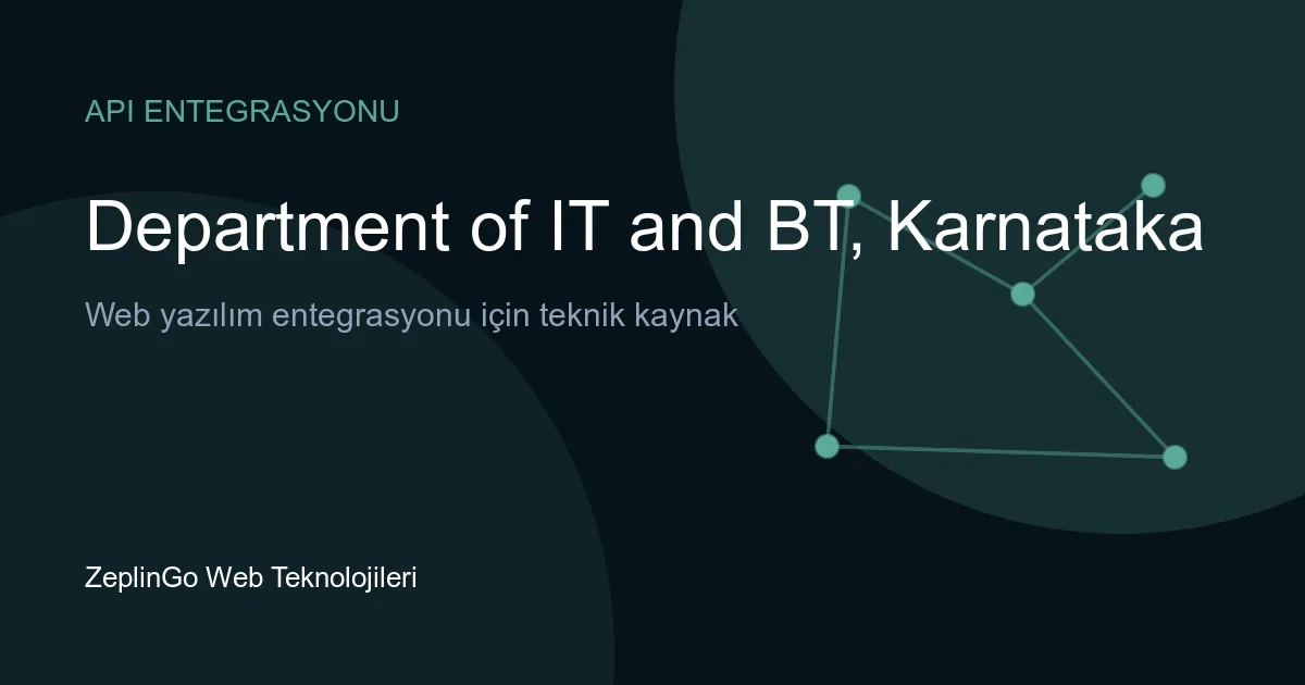 Karnataka IT ve BT Departmanı API entegrasyonu ile e-sertifika indirme süreci