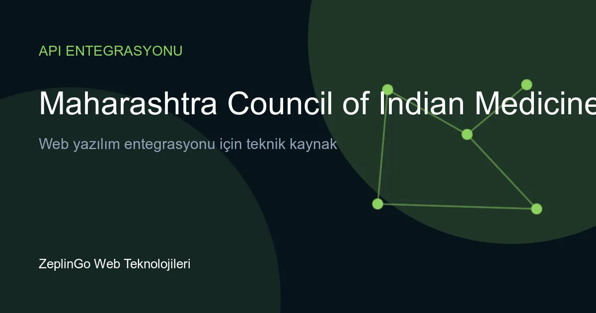 Maharashtra Council of Indian Medicine API entegrasyonu