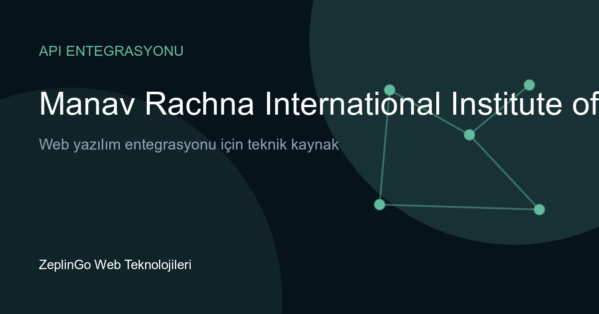 Manav Rachna International Institute of Research & Studies API entegrasyonu ile DigiLocker sertifika çekme