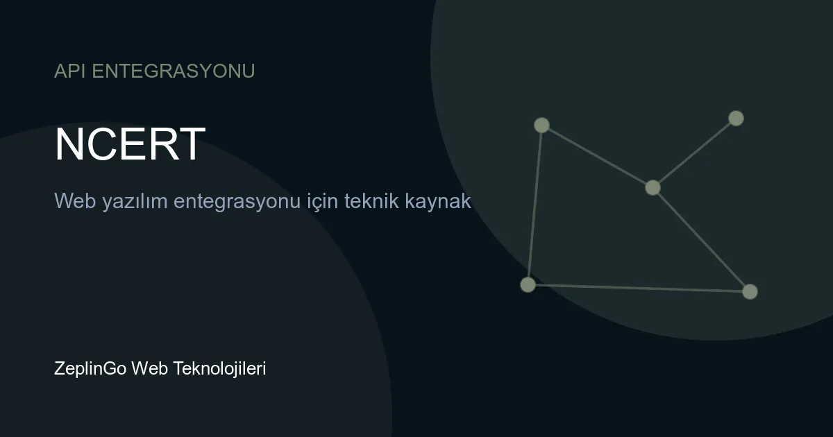 NCERT NTSE Sertifika API entegrasyonu