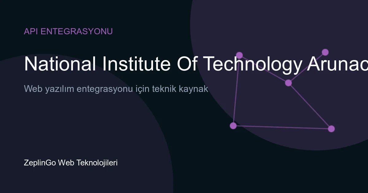 NIT Arunachal Pradesh DigiLocker API entegrasyonu ile dijital diploma sertifikası