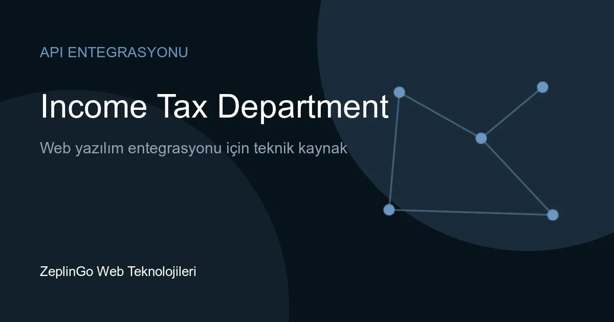 Income Tax Department PAN doğrulama API entegrasyonu