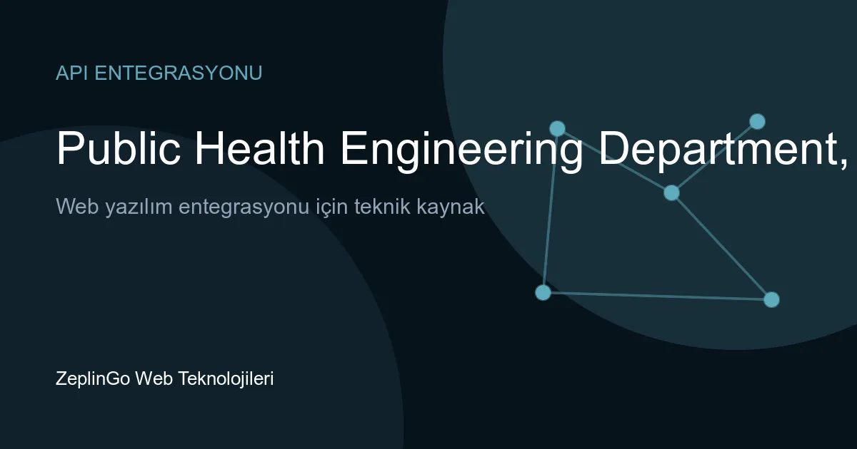 Public Health Engineering Department, Haryana API entegrasyonu için temsili görsel