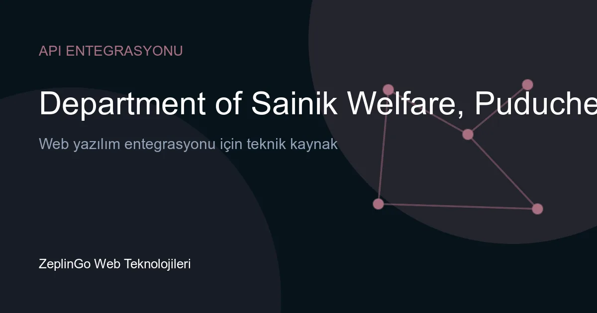 Sainik Welfare Puducherry API entegrasyonu ile dijital Bağımlılık Sertifikası