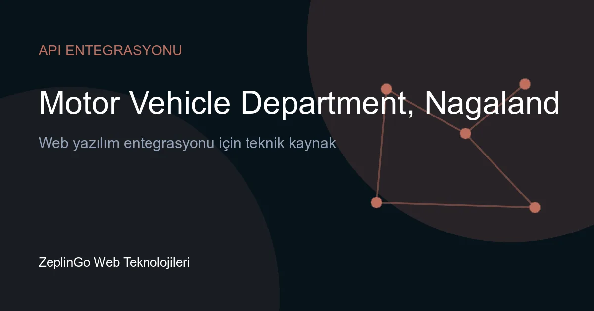 Nagaland Motor Vehicle Department API entegrasyonu ile dijital belge doğrulama