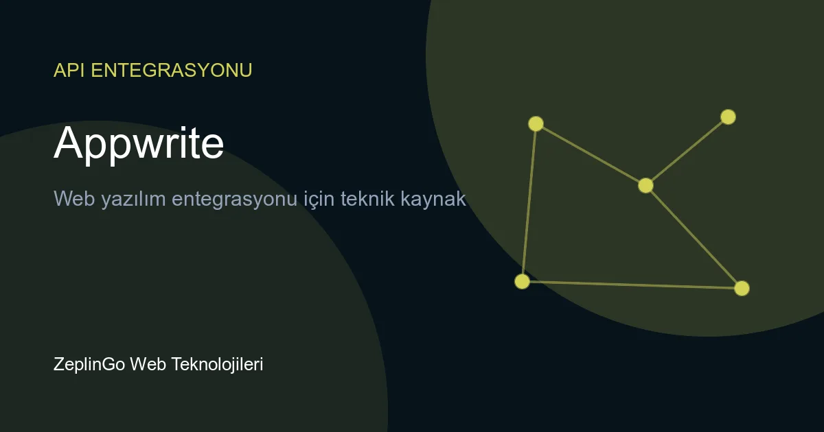 Appwrite backend hizmeti REST API dokümantasyonu
