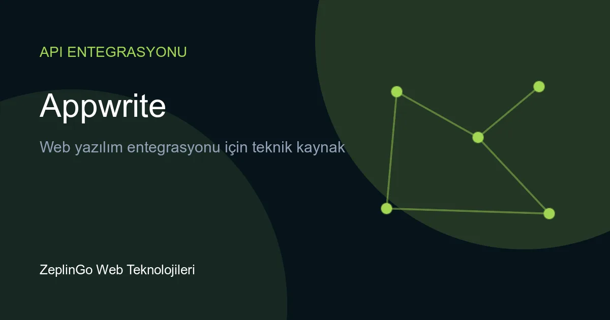 Appwrite API entegrasyonu ve backend as a service çözümü