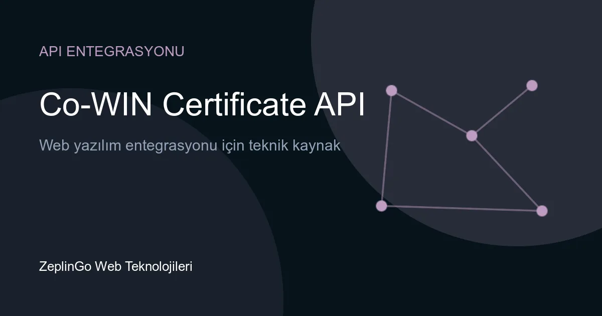 Co-WIN Sertifika API entegrasyonu ile aşı sertifikası doğrulama