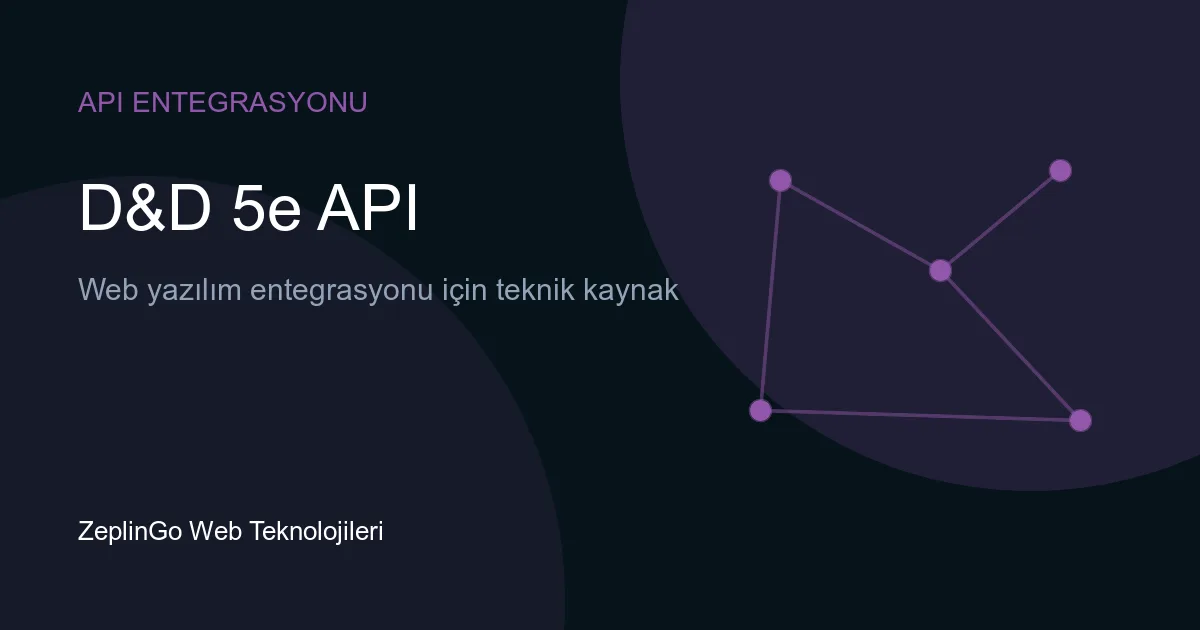D&D 5e API ile oyun verilerini entegre etme konsepti