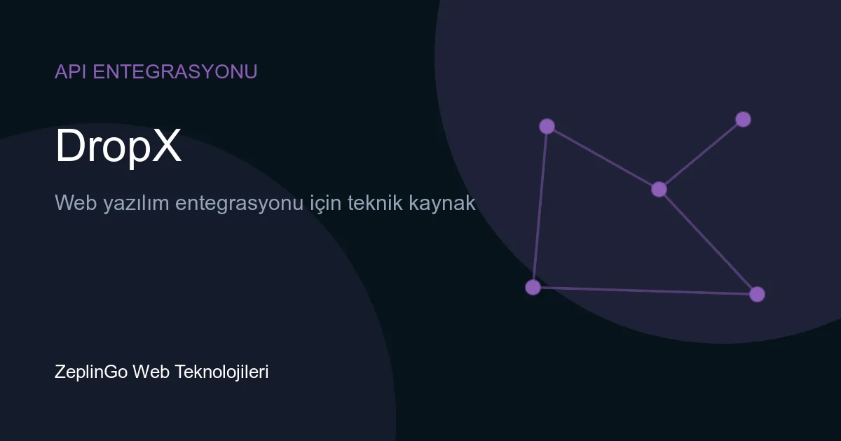 DropX API entegrasyonu ile e-ticaret verilerine erişim