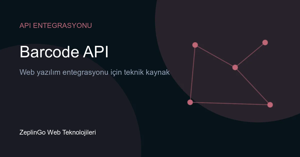 Barcode API ile barkod oluşturma ve okuma