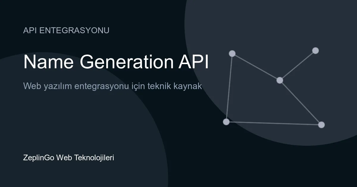 Name Generation API ile rastgele isim üretimi
