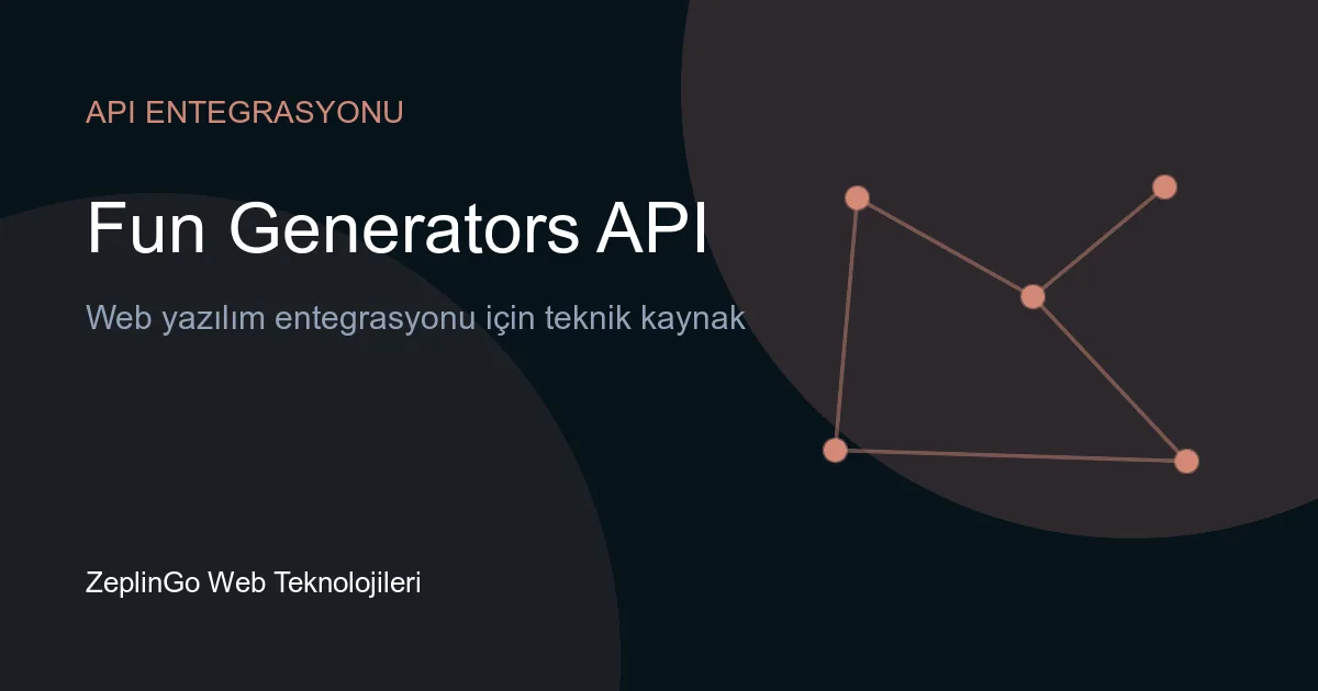 Fun Generators API QR kod oluşturma ve çözümleme hizmeti
