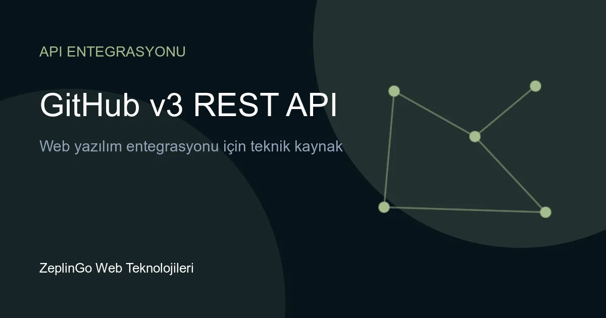 GitHub v3 REST API entegrasyonu ile kod yönetimi