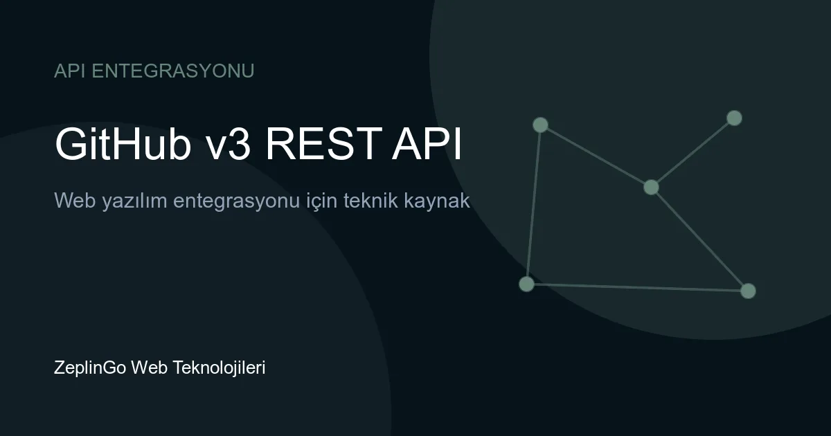 GitHub v3 REST API entegrasyonu ile ilgili görsel