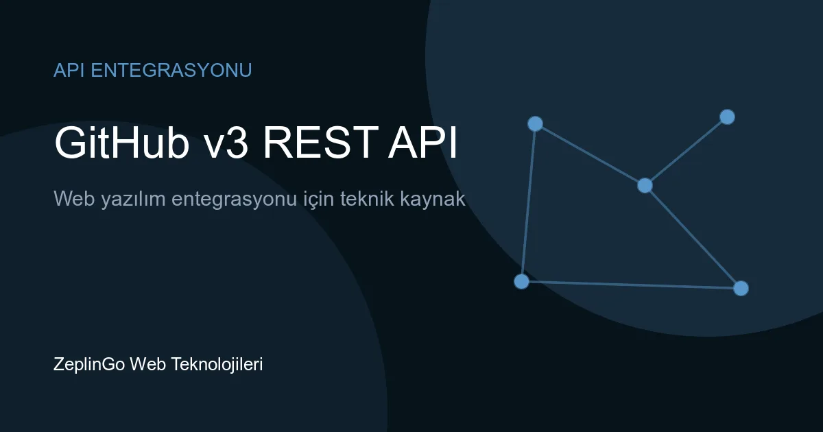 GitHub v3 REST API entegrasyonu ve yazılım geliştirme süreçleri