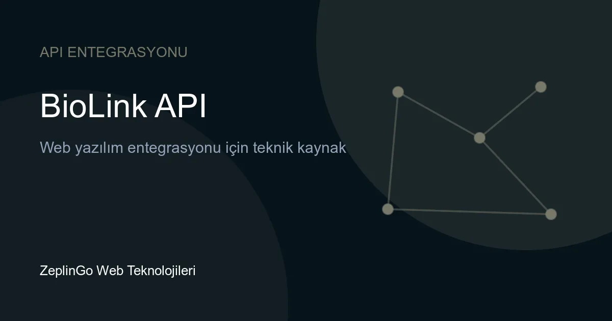 BioLink API biyolojik veri entegrasyonu